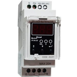 محافظ ولتاژ تک فاز دیجیتال مدل VPJN-20 کد 20JN1 شیوا امواج