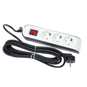 سه خانه برق ارت دار پارت الکتریک کابل 5 متر کد 8762