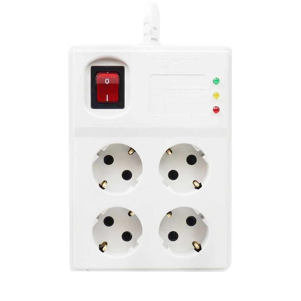 Part-Electric-4-Outlet-Analog-Computer-Surge-Protector-Model-894 محافظ برق 4 خانه کامپیوتر آنالوگ پارت الکتریک کابل 3 متر کد 894