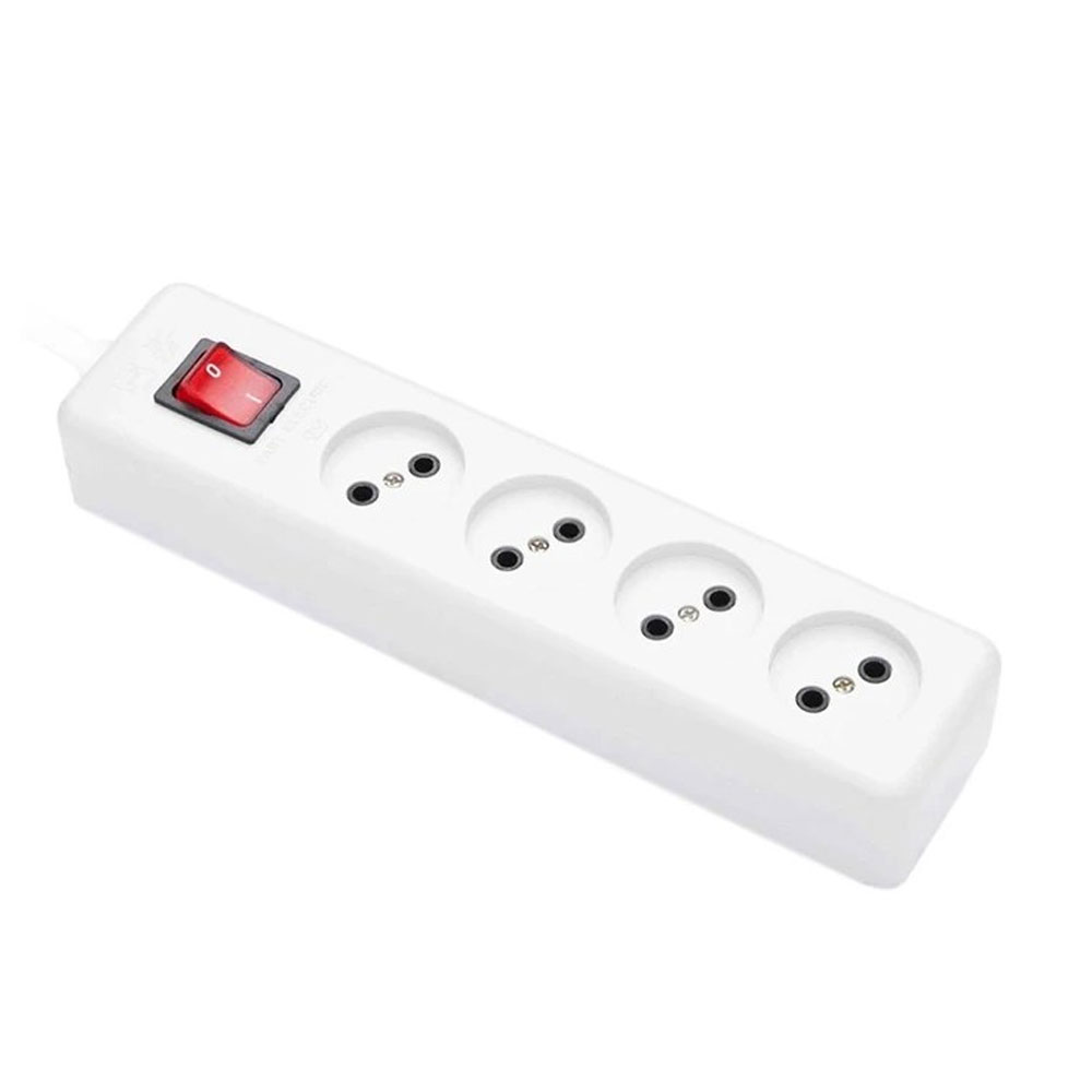Part-Electric-4-Outlet-Power-Strip-Model-307 چهار خانه بدون ارت پارت الکتریک با کابل 1.8 متری کد 307