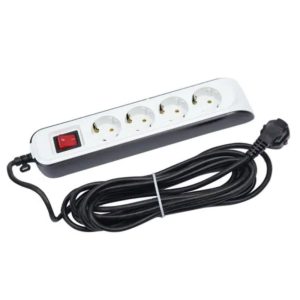 چهار خانه برق ارت دار پارت الکتریک کابل 3 متر کد 8758