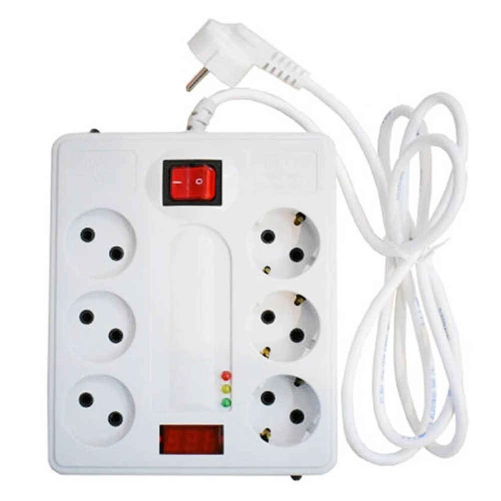 محافظ برق 6 خانه دیجیتالی پارت الکتریک کابل 5 متر کد 2160