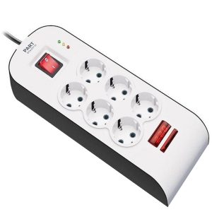 محافظ برق 6 خانه پارت الکتریک کابل 1.8 متر کد 8794