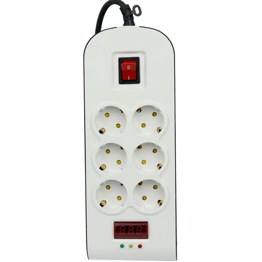 Part-Electric-6-Outlet-Surge-Protector-Code-8796 محافظ برق 6 خانه پارت الکتریک کابل 5 متر کد 8796