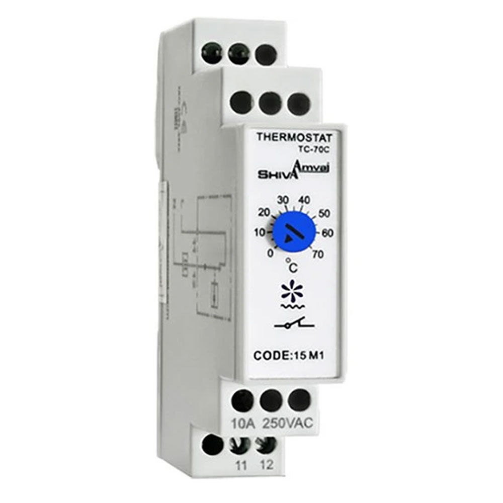 ترموستات تابلویی فن سری M شیوا امواج TC-70C کد15M1