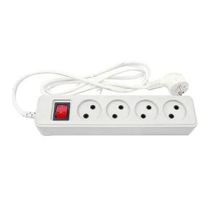 چهار خانه بدون ارت پارت الکتریک مدل شهاب کابل 3 متر کد 652
